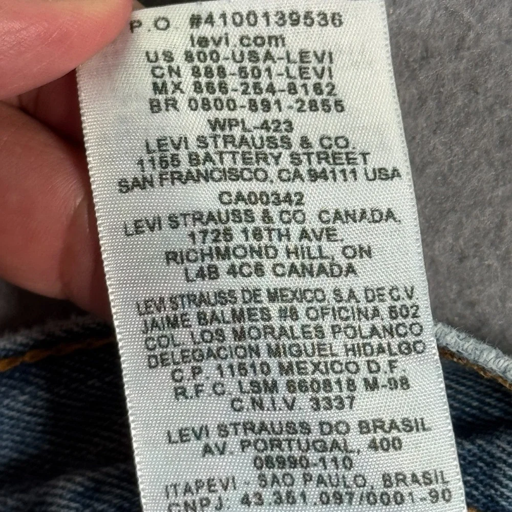 Vintage Levis 505 Jeans‎ Means 36x30 Straight Fit Blue Lightwash Denim Classic